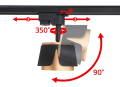 Set Steka XD-IK256B lampă pe șină LED GX53 x3 + șină de 1,5 m - Negru