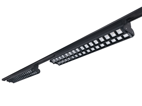 Set Steka Linda Duo 48W 60cm 4000K lampă LED pe șină x2 + șină de 2m - Negru