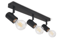 Corp de iluminat aplicat perete-tavan E27 LED Halo x3 - Negru
