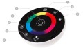 Controler radiofrecvență (RF) RF-T1-002 pentru benzi LED RGB - Negru