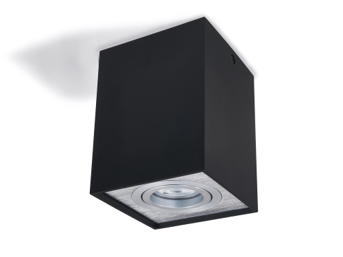 Corp de iluminat halogen aplicat, orientabil, din aluminiu LED Busto L x1 – Negru/argintiu