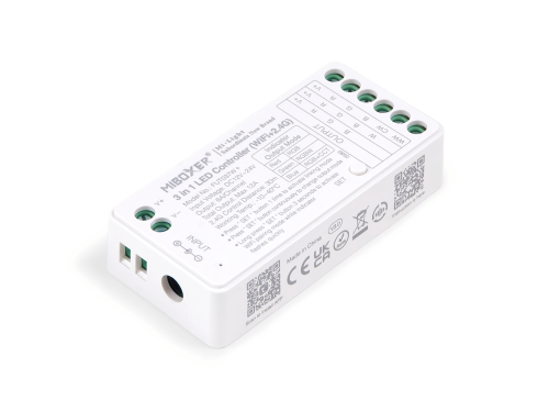 Controler zonal Mi-Light FUT037W+ 2.4 GHz 3în1 pentru benzi LED RGB, RGBW și RGB+CCT