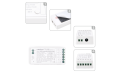 Controler zonal Mi-Light FUT037W+ 2.4 GHz 3în1 pentru benzi LED RGB, RGBW și RGB+CCT