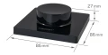 Mi-Light MiBoxer K1-B telecomandă LED cu buton rotativ luminozitate și CCT 2.4 GHz neagră
