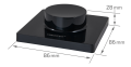 Mi-Light controler iluminat cu buton rotativ K1 2.4 GHz - Negru