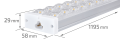 Panel LED de suprafață T10 72W 1.2m - Argintiu - Alb neutru (4500K)