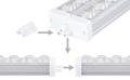 Panel LED de suprafață T10 72W 1.2m - Argintiu - Alb neutru (4500K)
