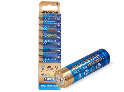 Baterii alcaline LR6 AA 1.5V - 12 bucăți