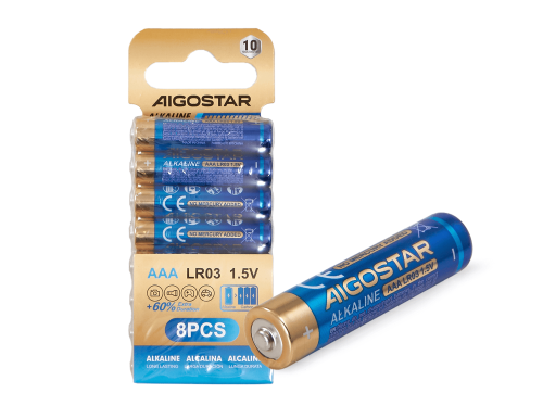 Baterii alcaline LR03 AAA 1.5V - 8buc.