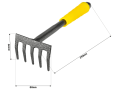 Grebla de grădină metalică 5T - 30cm