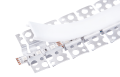Set: Profil aluminiu flexibil FLEX Dual pentru benzi LED - Argintiu neprelucrat - 2m