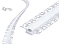 Set: Profil aluminiu flexibil FLEX Dual pentru benzi LED - Argintiu neprelucrat - 2m