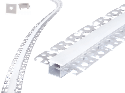 Set: Profil aluminiu flexibil FLEX Single pentru benzi LED - Argintiu brut - 2m