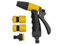 Set de conectori din plastic pentru furtun de grădină 1/2 3/4 - 3 trepte de reglare - 4 buc.