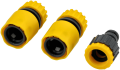 Set de conectori din plastic pentru furtun de grădină 1/2 3/4 - 3 trepte de reglare - 4 buc.