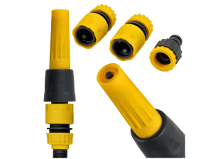 Set de conectori din plastic pentru furtun de grădină - 4 bucăți