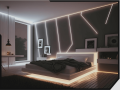 Set: Profil din aluminiu încastrat pentru benzi LED - Argintiu anodizat - 2m