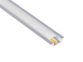 Set: Profil din aluminiu încastrat pentru benzi LED - Argintiu anodizat - 2m