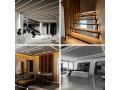 Set: Profil din aluminiu încastrat pentru benzi LED - Argintiu anodizat - 2m