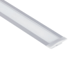Set: Profil din aluminiu încastrat pentru benzi LED - Argintiu anodizat - 2m