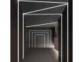Set: Profil din aluminiu încastrat pentru benzi LED - Argintiu anodizat - 2m
