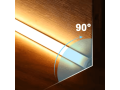 Zestaw: Profil aluminiowy narożny do taśm LED - Srebrny anodowany - 2m