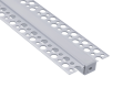 Kit: Profil din aluminiu pentru plăci GKB pentru benzi LED de 12mm - Argintiu anodizat - 2m