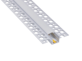 Kit: Profil din aluminiu pentru plăci GKB pentru benzi LED de 12mm - Argintiu anodizat - 2m