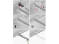 Kit: Profil din aluminiu pentru plăci GKB pentru benzi LED de 12mm - Argintiu anodizat - 2m