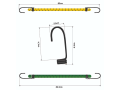 Corzi elastice pentru bagaje 8x800 mm - 2 buc.