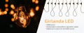 Ghirlanda luminoasă pentru grădină - lămpi de grădină 10m 10xE27