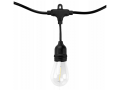 Set: Ghirlanda de grădină 20m 20xE27 + 20x Becurile LED E27 1W filament