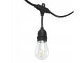 Set: Ghirlanda de grădină 20m 20xE27 + 20x Becurile LED E27 1W filament