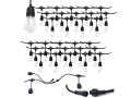 Set: Ghirlanda de grădină 15m 30xE27 + 30x Bec LED E27 1W filament