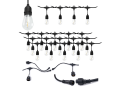 Set: Ghirlanda de grădină 10m 20xE27 + 20x Bec LED E27 1W filament