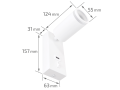 Lumină de perete LED GU10 cu întrerupător și port USB – lampă de noapte albă