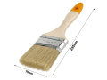 Pensulă de vopsit plată cu mâner din lemn 75mm - 3"