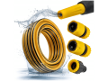 Furtun de grădină 15m 1/2" PVC cu fibră întărită + set de conectori