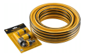 Furtun de grădină 15m 1/2" PVC cu fibră întărită + set de conectori