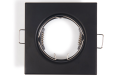 Set: 5x spot halogen incastrat fix negru ATIS + bec LED 5W 4500K + soclu GU10
