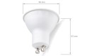 Set: 5x spot halogen incastrat fix negru ATIS + bec LED 5W 4500K + soclu GU10
