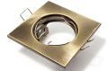 Set: 5x spot halogen incastrat fix din alamă ATIS + bec LED 5W 4500K + soclu GU10