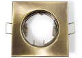Set: 5x spot halogen incastrat fix din alamă ATIS + bec LED 5W 4500K + soclu GU10