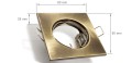 Set: 5x spot halogen incastrat fix din alamă ATIS + bec LED 5W 4500K + soclu GU10