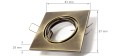 Set: 5x spot halogen încastrat mobil SATI alama + bec LED 5W 4500K + soclu GU10