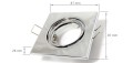 Set: 5x spot halogen încastrat mobil SATI cromat + bec LED 5W 4500K + soclu GU10