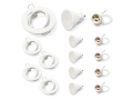 Set: 5x corp de iluminat halogen sub tencuială fix alb TASI + bec LED 5W 4500K + soclu GU10