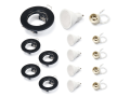 Set: Corp de iluminat halogen sub tencuială fix negru TASI + bec LED 5W 4500K + soclu GU10