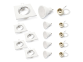 Set: 5x corp de iluminat halogen sub tencuială reglabil SATI + bec LED 5W 4500K + soclu GU10