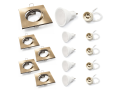 Set: 5x spot halogen încastrat mobil SATI alama + bec LED 5W 4500K + soclu GU10